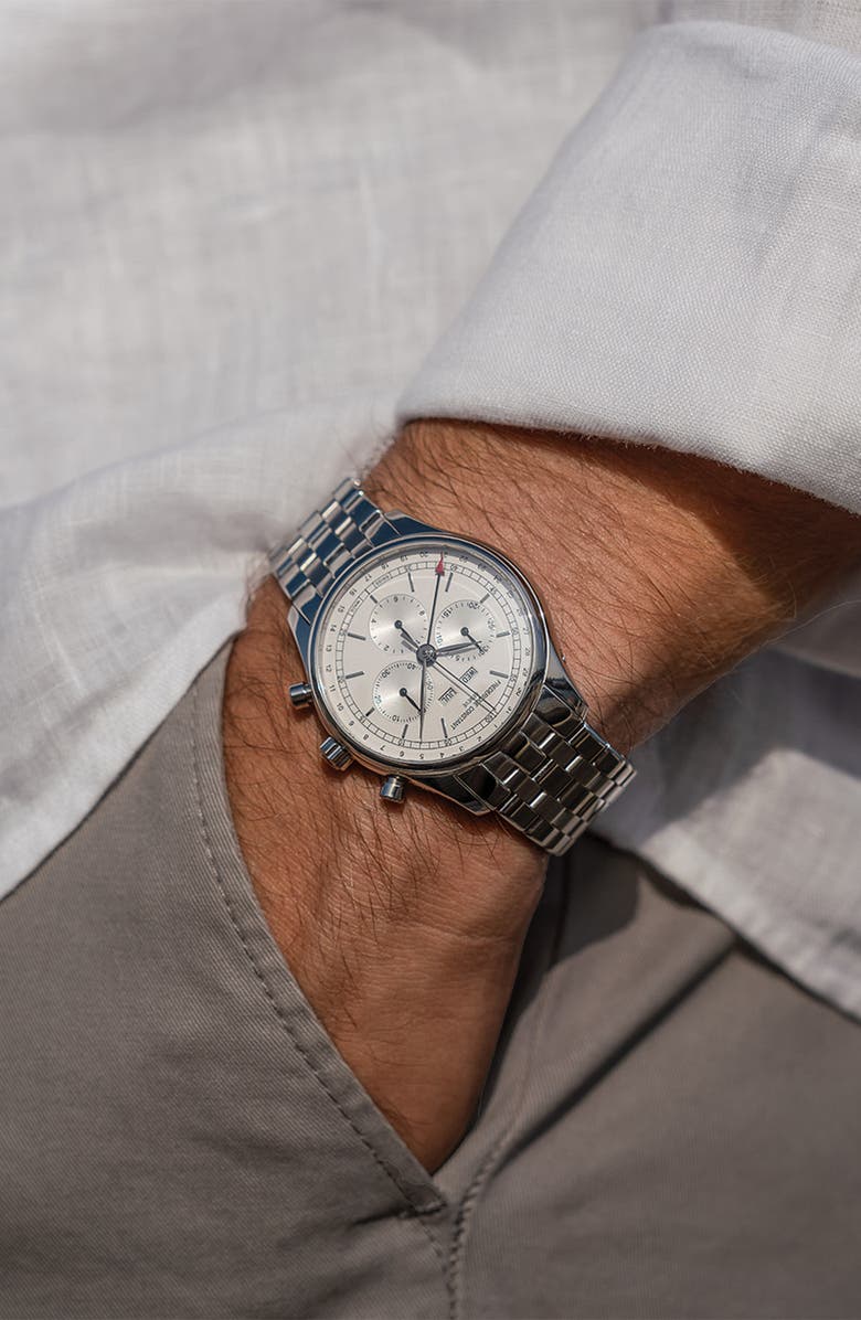 FREDERIQUE CONSTANT Classics Quartz Chronograph Bracelet Watch, 40mm, Alternate, color,