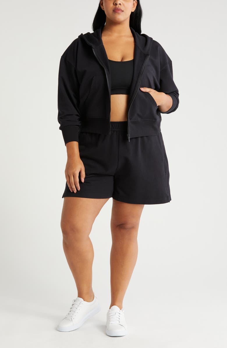 Zella Swoop Full Zip Hoodie, Alternate, color,