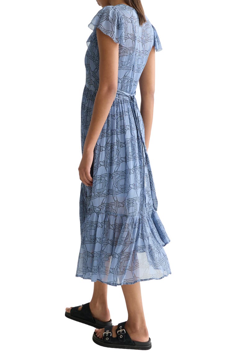 Print Chiffon Midi Dress, Alternate, color, HORSESHOES INFINITY