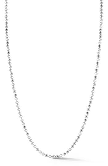 Yield Of Men Sterling Silver Ball Chain Necklace In Silver