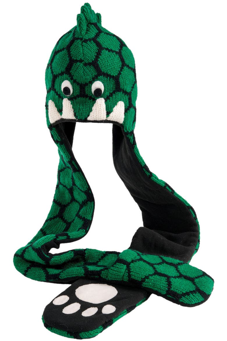 Dinosaur Hatscarf, Main, color, Green