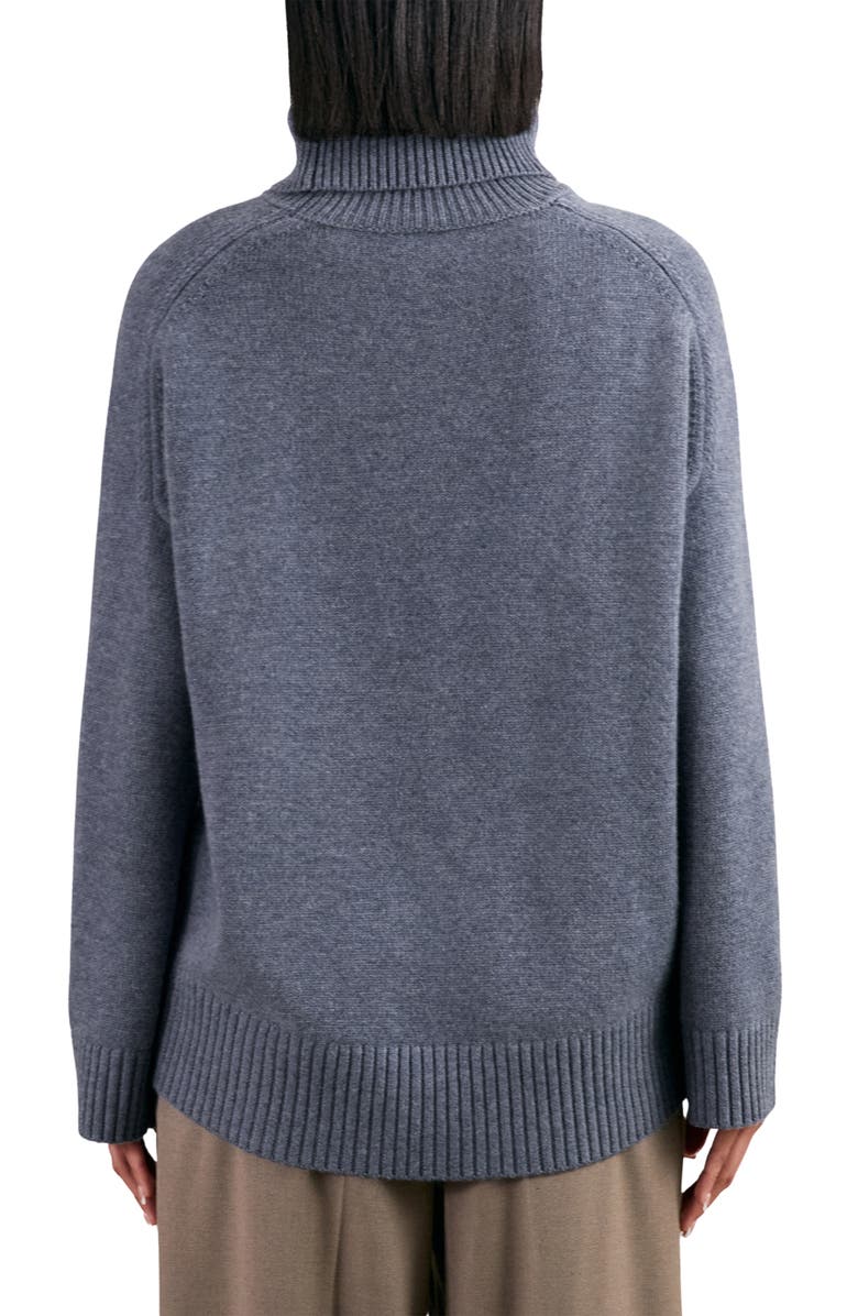 Reiss Brooklyn Wool & Cashmere Turtleneck Sweater, Alternate, color, Blue Marl