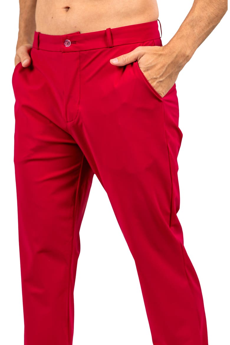 Workout Stretch Straight Leg Pants, Alternate, color, RED