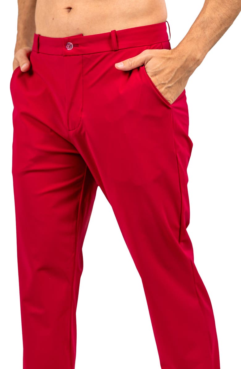 Maceoo Workout Stretch Straight Leg Pants, Alternate, color, Red