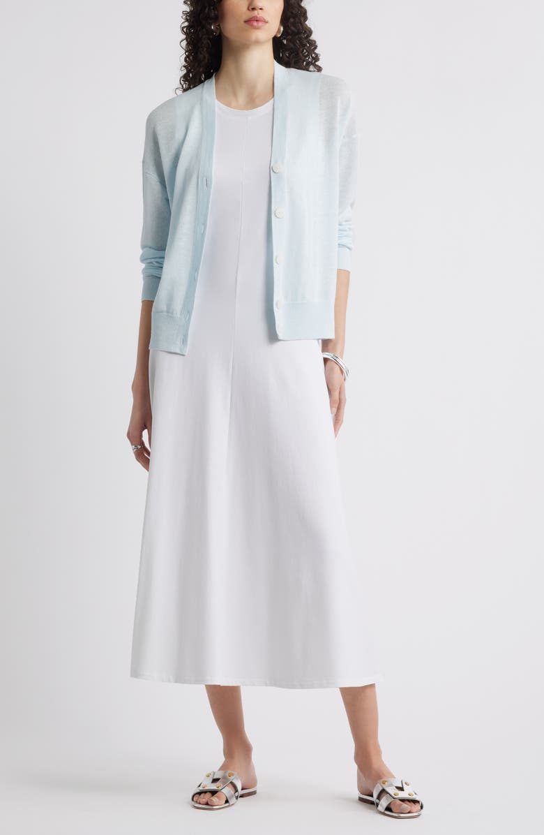 Sleeveless Cotton Blend Dress