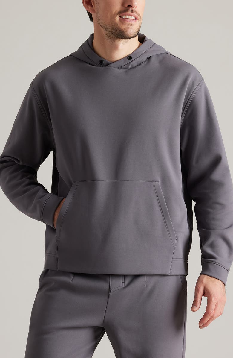 Rhone Range Relaxed Fit Fleece Hoodie, Main, color, Gravel