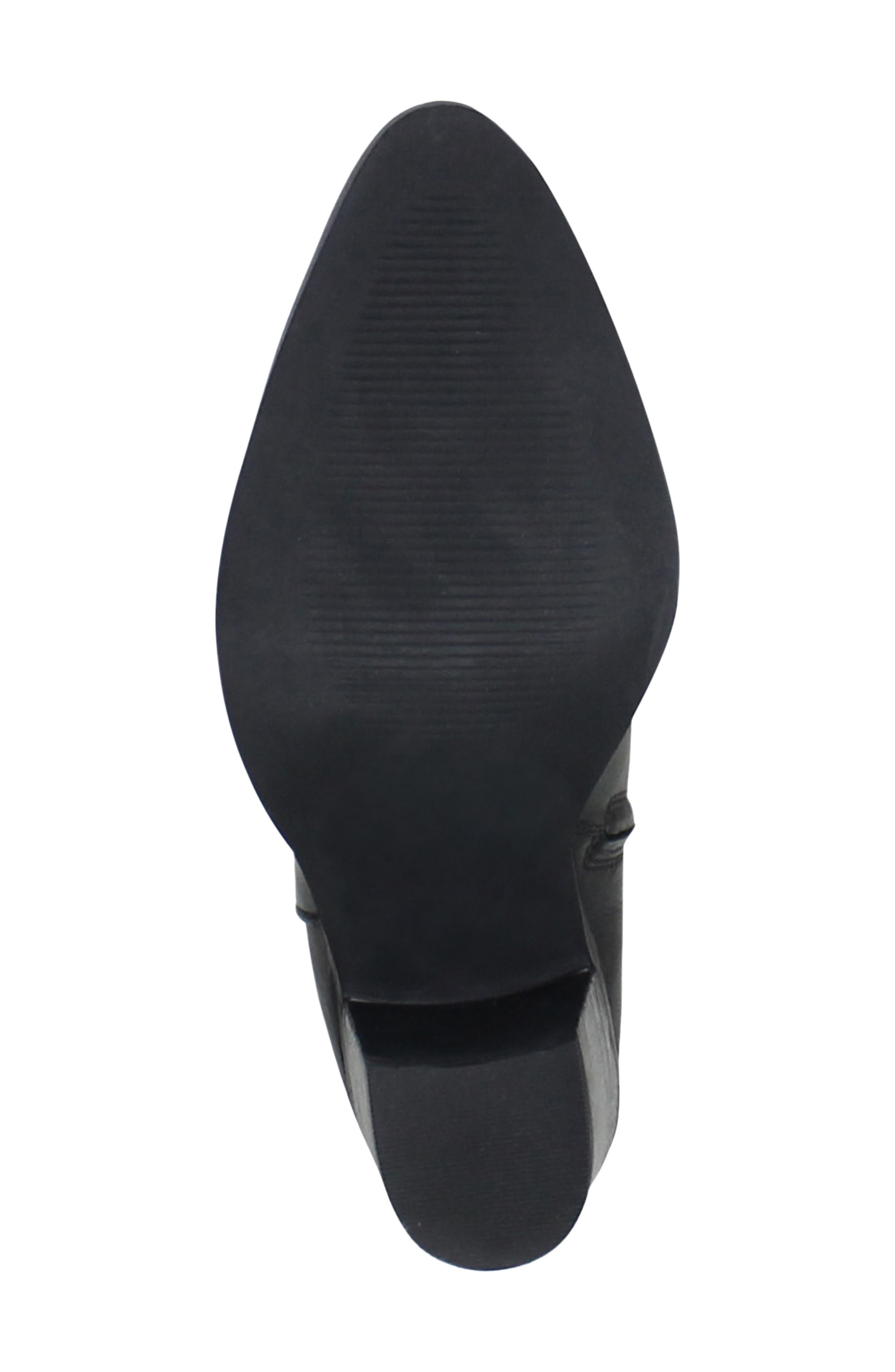 Glam Girl Leather Western Boot, Alternate, color, BLACK
