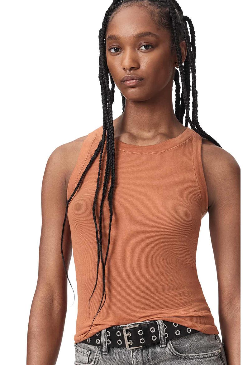 Rina Tank Top, Alternate, color, PECAN BROWN