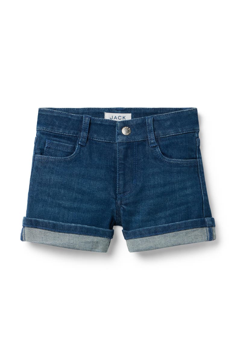 Janie and Jack Denim Cuffed Short In Medium Wash, Main, color, Blue