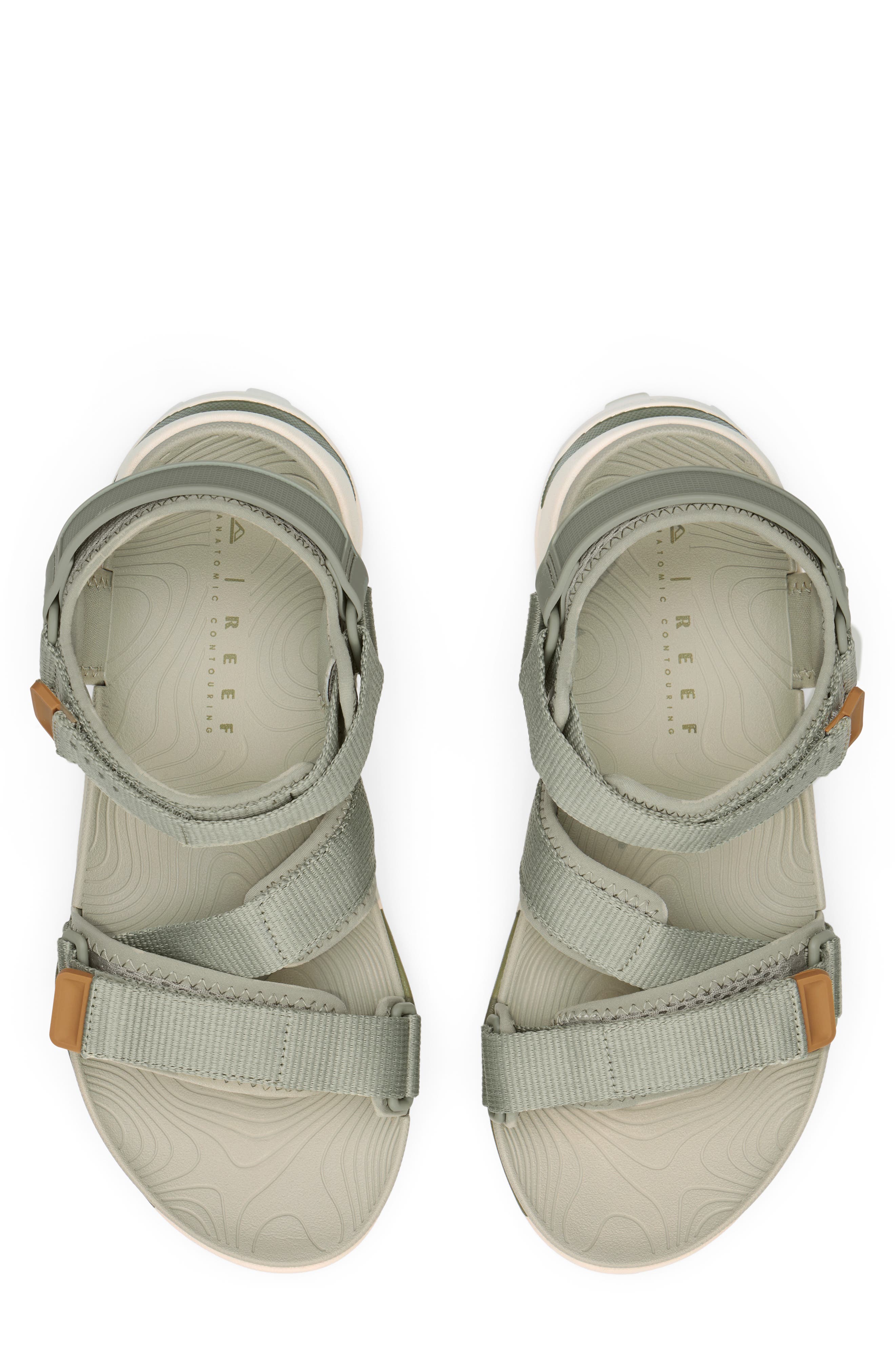 Cross Shore Sandal, Alternate, color, OLIVE/TAN