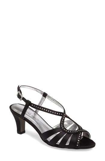 David Tate Whisper Slingback Sandal In Black Satin
