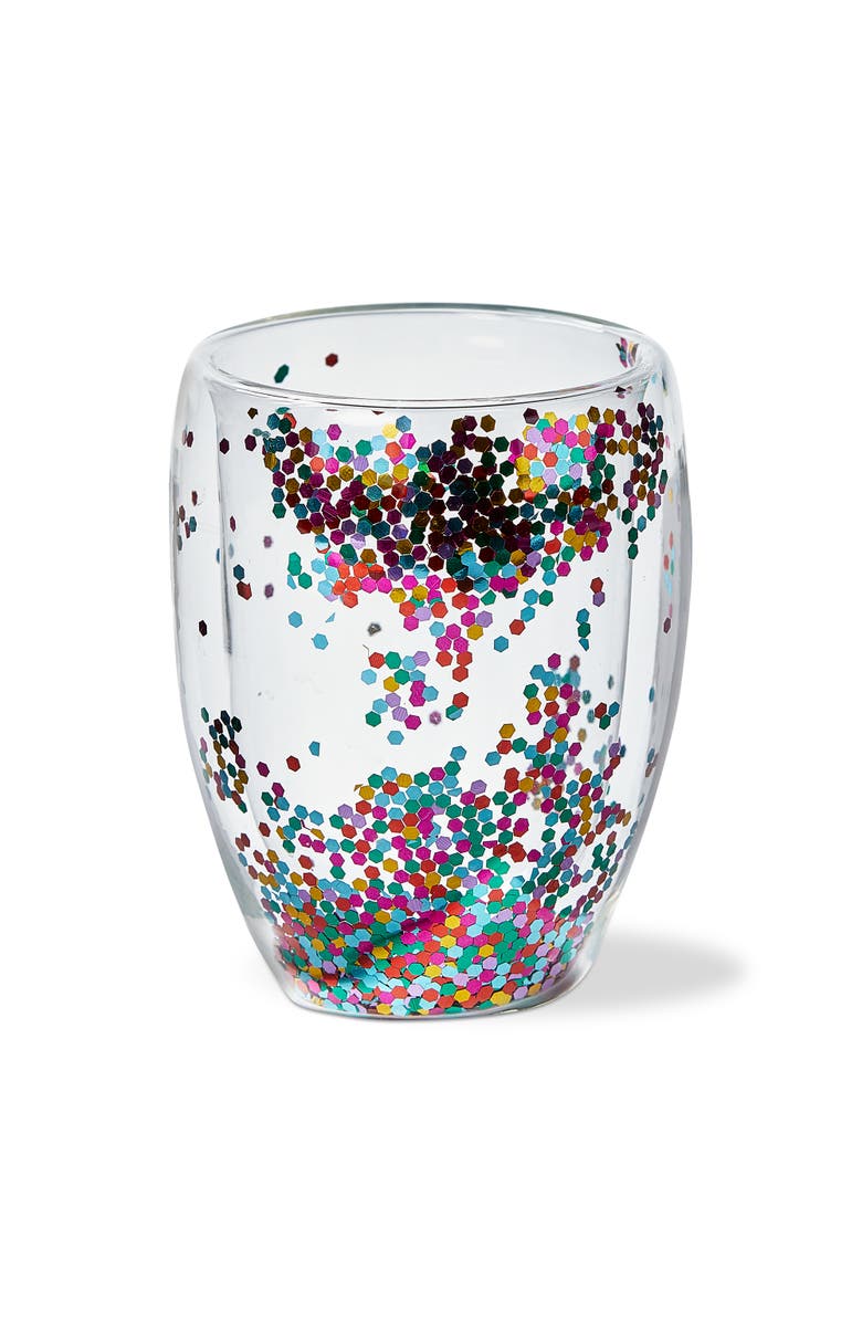 tag Confetti Double Wall Stemless Wine Glasses Clear Drinkware, Main, color, Clear