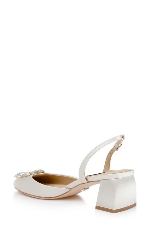 Badgley Mischka Collection Vivia Slingback Pump In White