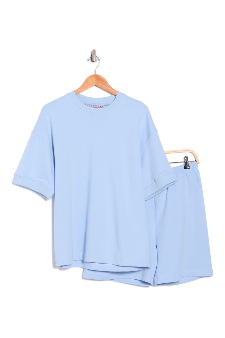 Heavyweight Oversize T-Shirt & Shorts Set, Main, color, LIGHT BLUE