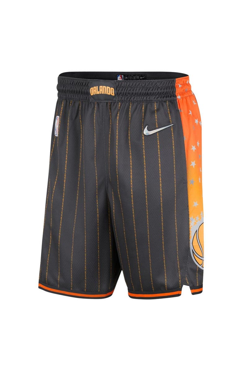 Nike Men's Nike Anthracite Orlando Magic 2021/22 City Edition Swingman Shorts, Alternate, color,