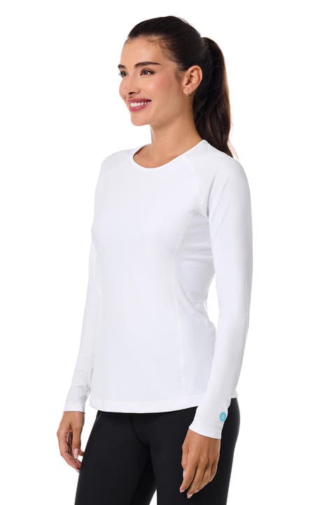 Women's Lightweight Swim Shirt with Long Sleeves, UPF 50+ Sun Protection, Hightide Lite