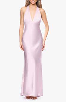 Halter Satin Gown