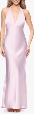 Xscape Evenings Halter Satin Gown