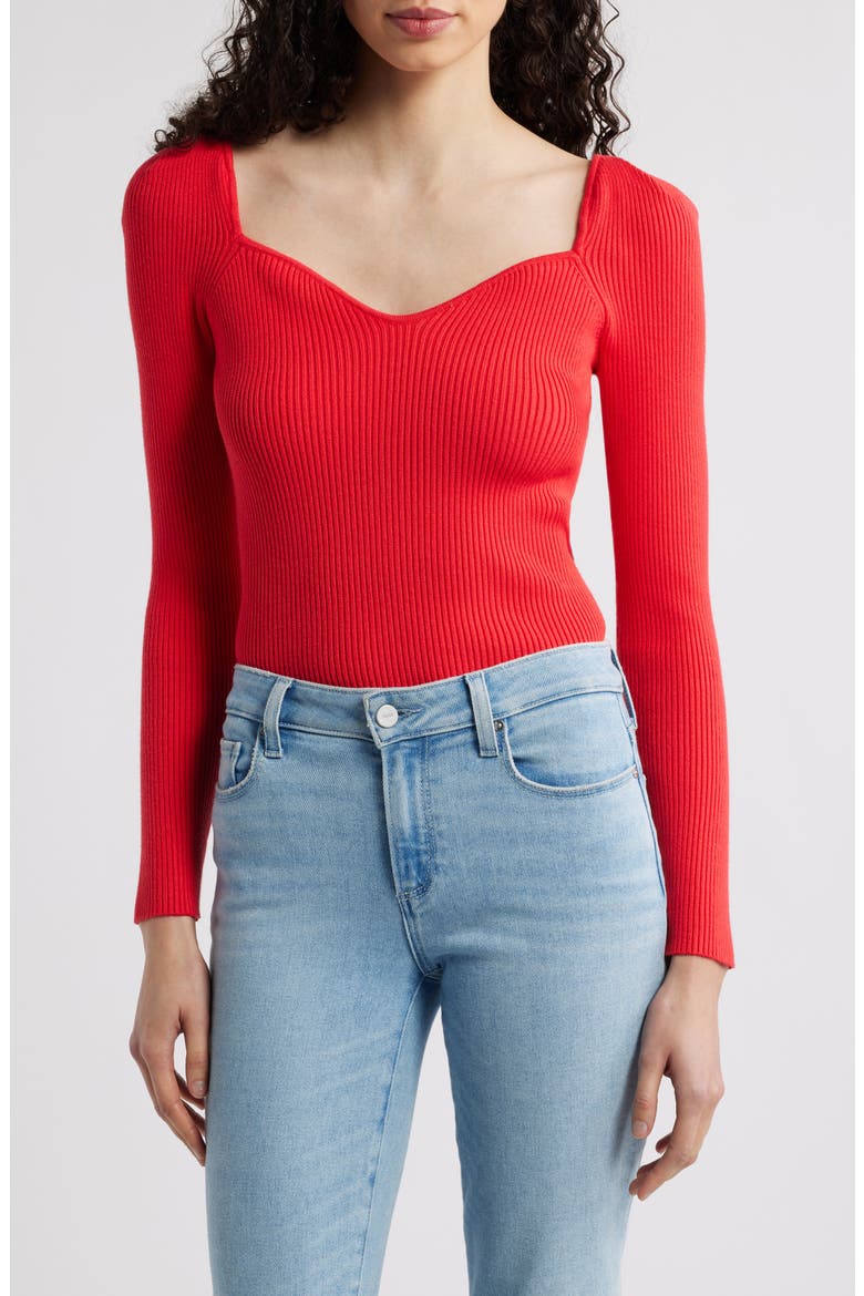 The Soraya Rib Sweater, Main, color, HIBISCUS
