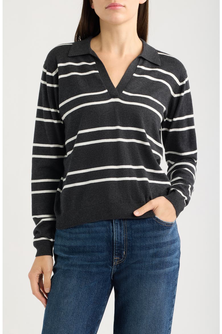 Stripe Sweater, Main, color, GRAPHITE STRIPE