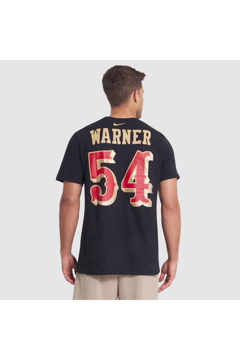 Men's Nike Fred Warner Black San Francisco 49ers 2025 Rivalries Collection Player Name & Number T-Shirt, Alternate, color, Black