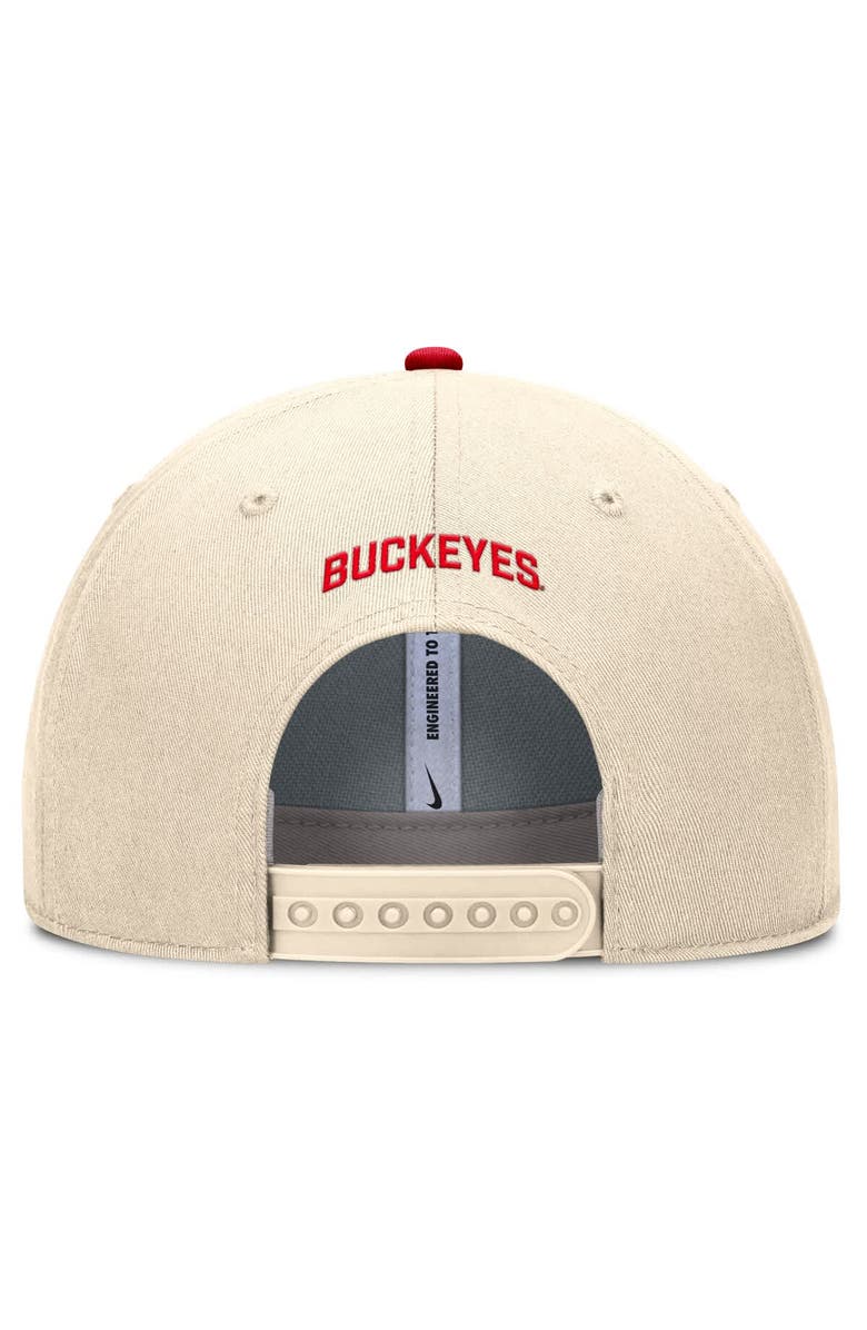 Nike Men's Nike Natural Ohio State Buckeyes Rise Primetime Performance Trucker Adjustable Hat, Alternate, color, Natural