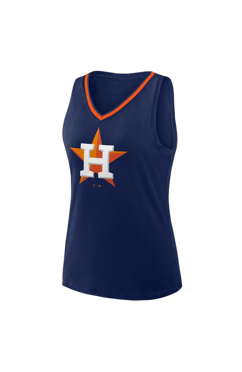 PROFILE Women's  Navy Houston Astros Plus Sized Stellar Win V-Neck Tank Top, Alternate, color, Navy