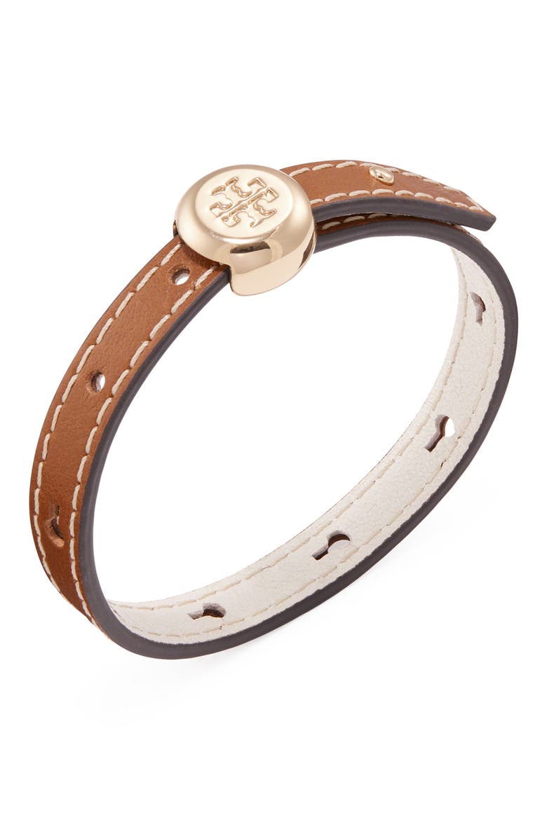 Romy Leather Bracelet, Alternate, color, LIGHT BRASS / AGED TAN