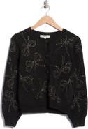 Joie Bow Detail Embellished Cardigan
