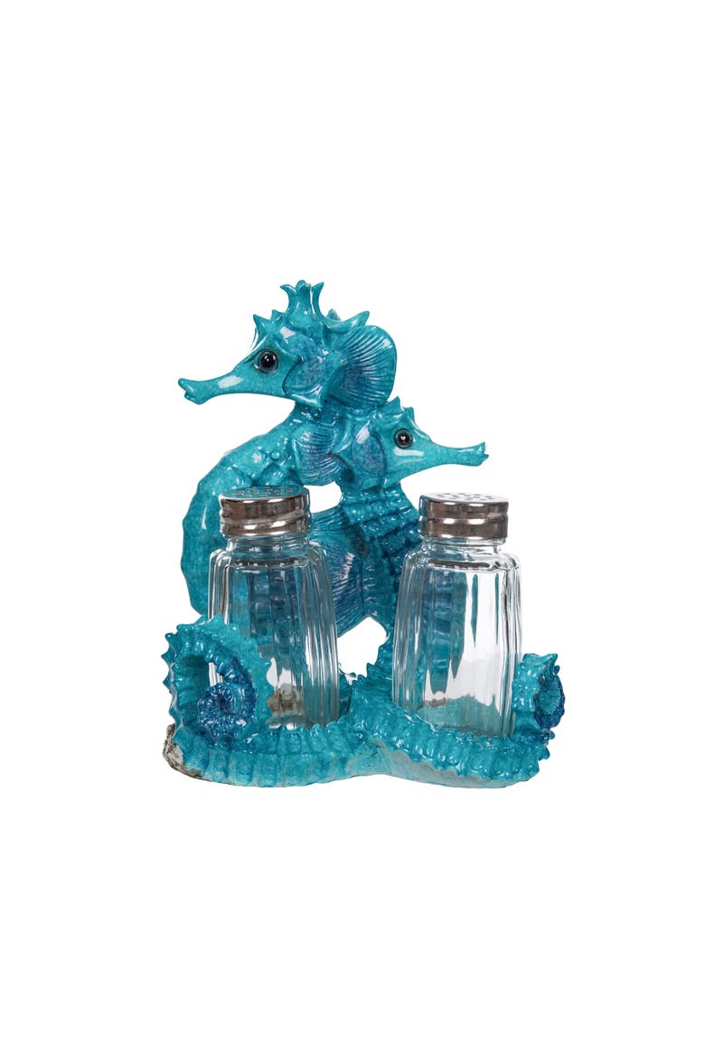 Seahorse Salt & Pepper Shaker Set, Main, color, Blue