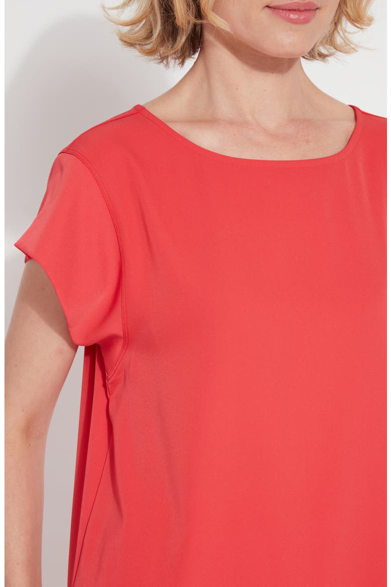 Melodie Boat Neck Woven Top, Alternate, color, FUNKRED