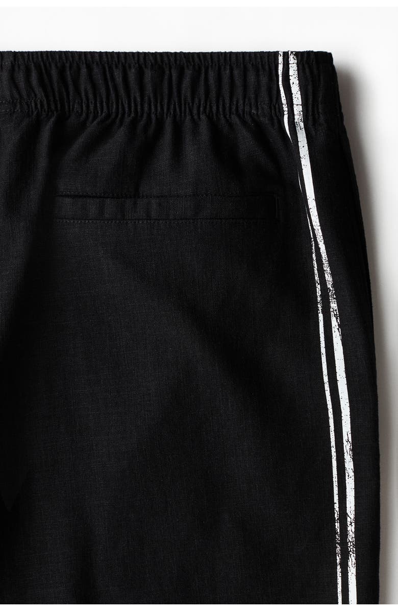 H&M Loose Fit Printed Shorts, Alternate, color, Black/California Dreams