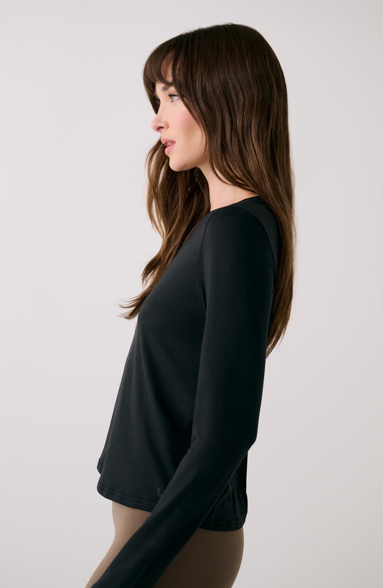 Lole Vital Long Sleeve T-Shirt, Alternate, color, Black