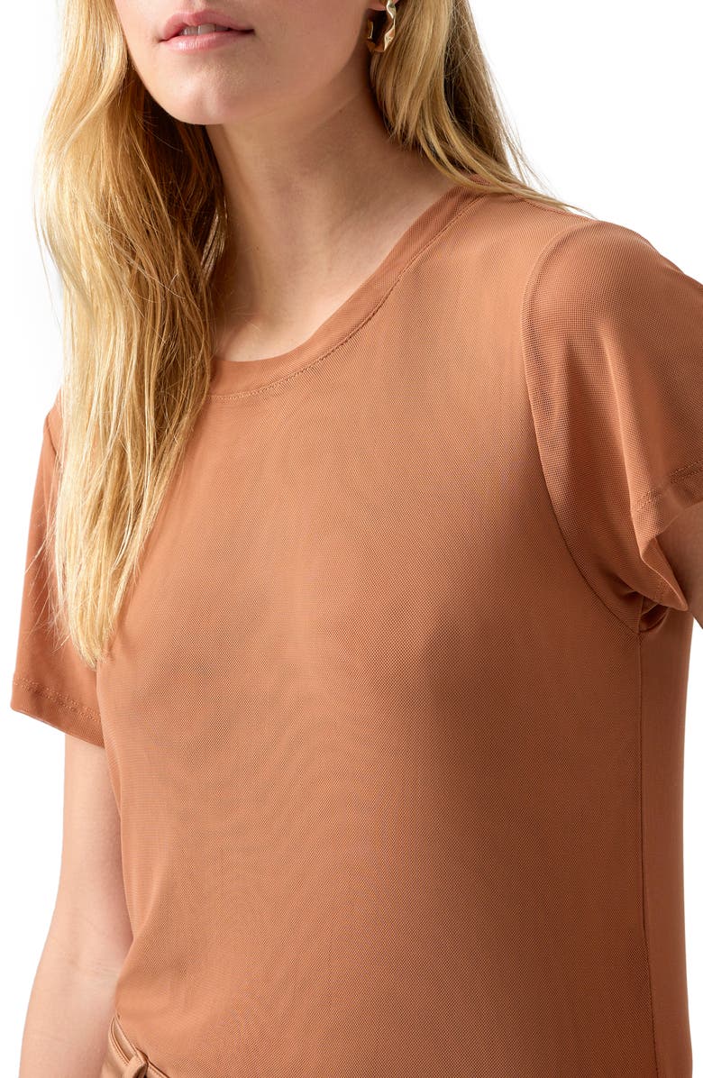 Sanctuary Perfect Mesh T-Shirt, Alternate, color, Mocha Mous
