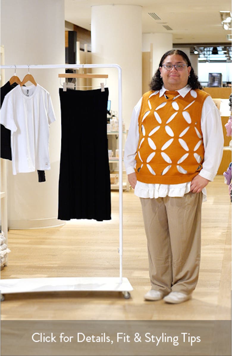 Rib Flare Midi Skirt, sales video thumbnail