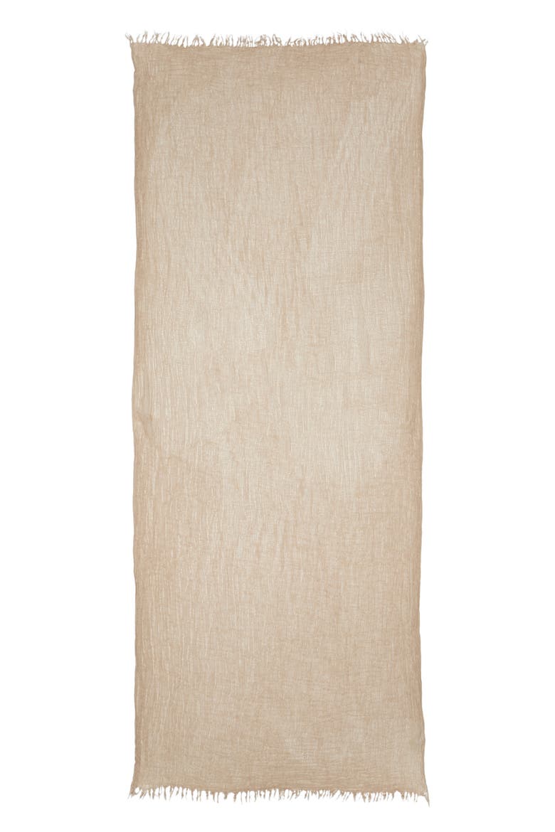 Cozy Crinkle Gauze Scarf, Alternate, color, WHEAT