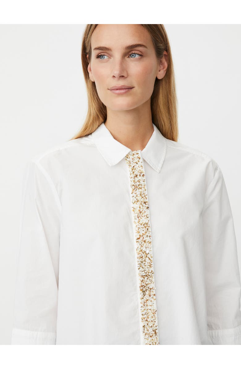 Masai Copenhagen Maivesonna Embellished Poplin Shirt, Alternate, color, White