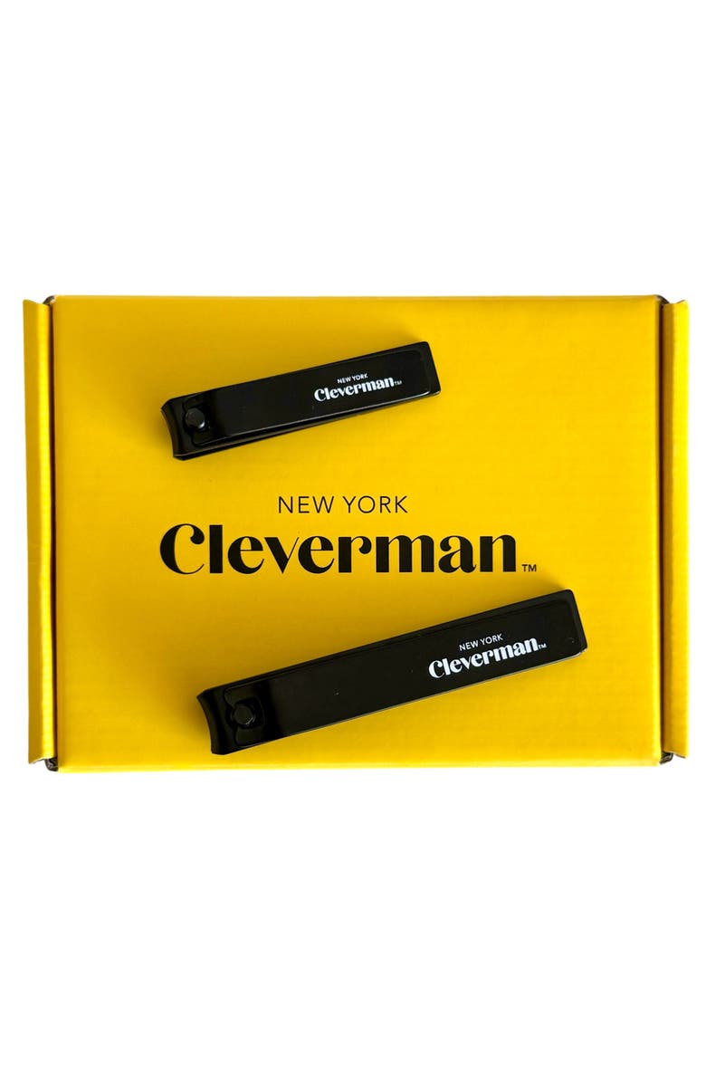 Cleverman Premium Stainless Steel Fingernail and Toenail Clipper Set, Main, color, Black