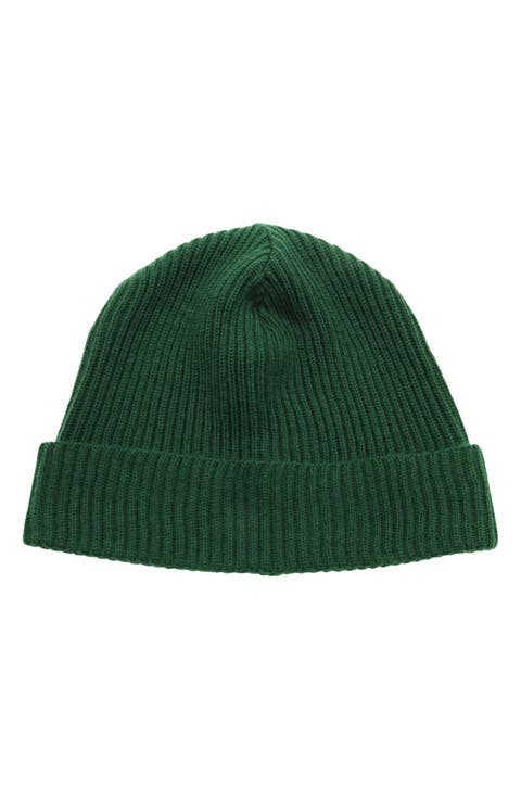 Merino Wool Rib Cuff Beanie