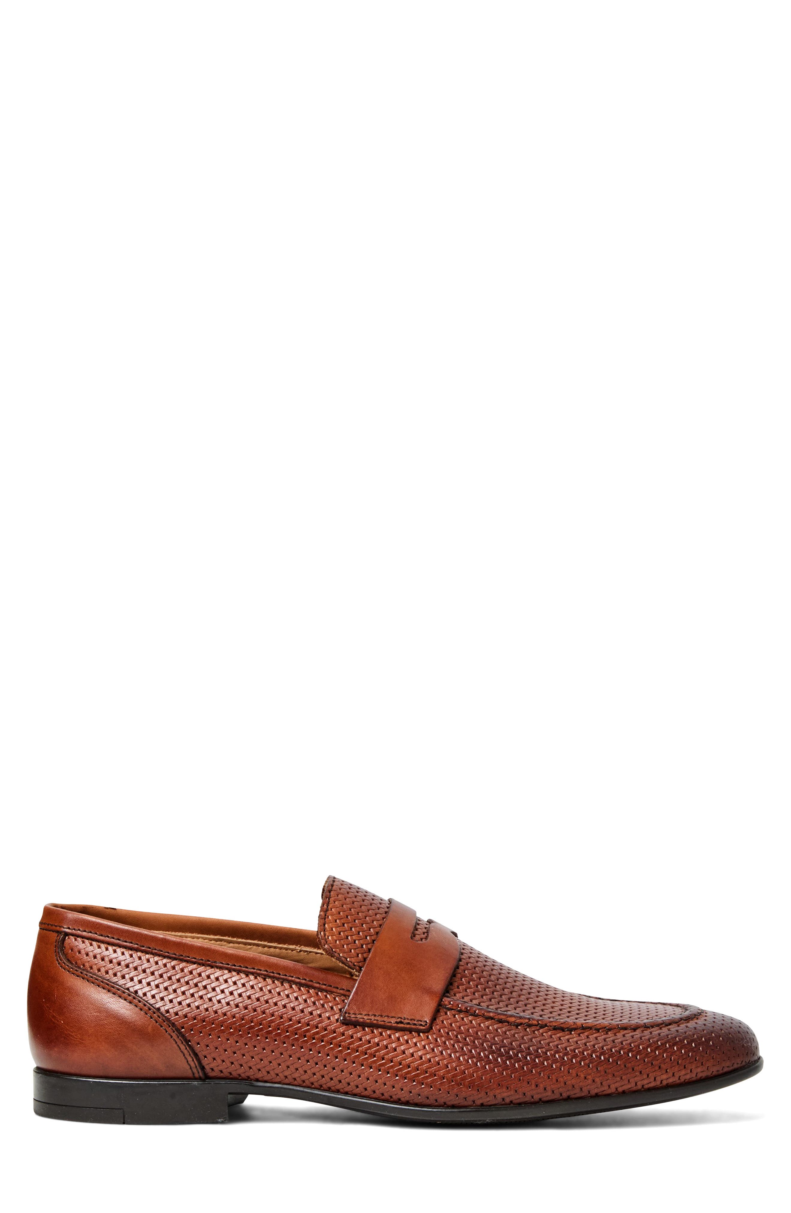 Bruno Magli Lastra Penny Loafer, Alternate, color, Cognac Woven