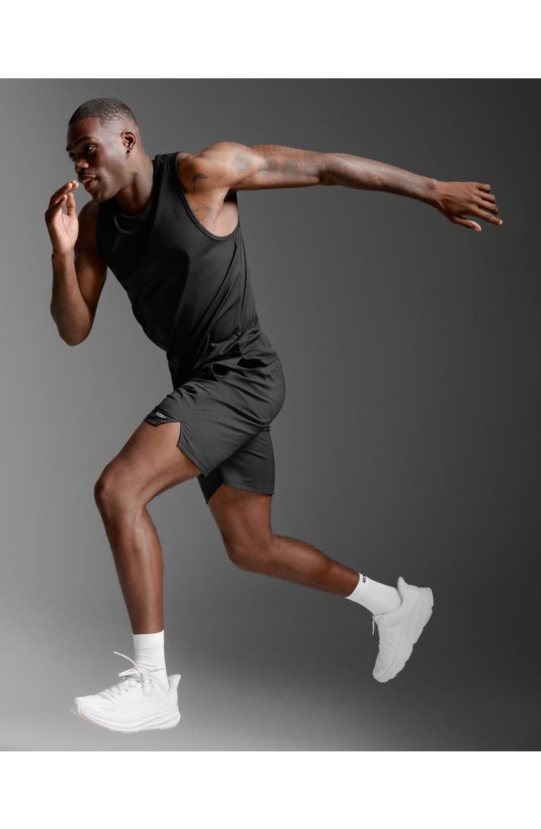 2XU Aero Tank, Alternate, color, Black/Silver Reflective