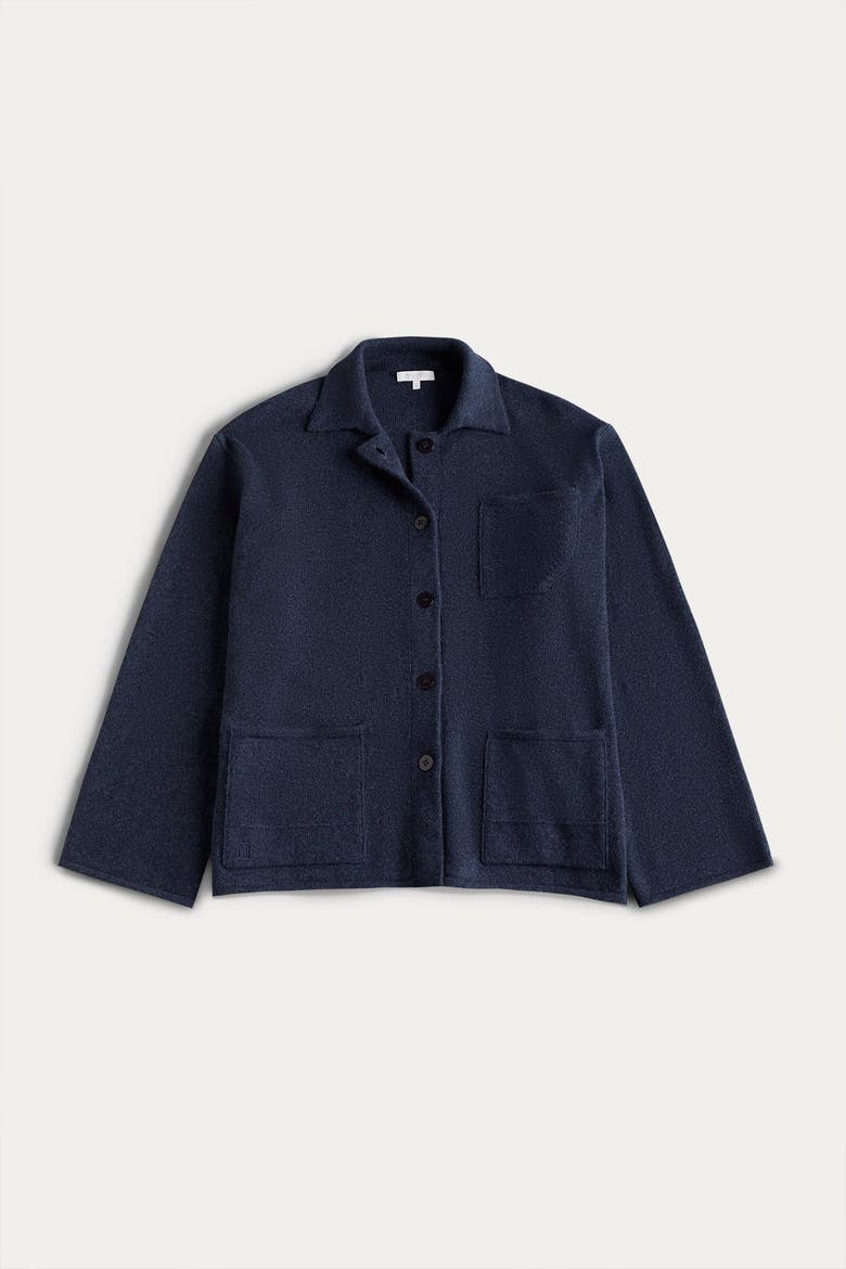 Rome Denim Cashmere Chore Jacket, Alternate, color, Indigo