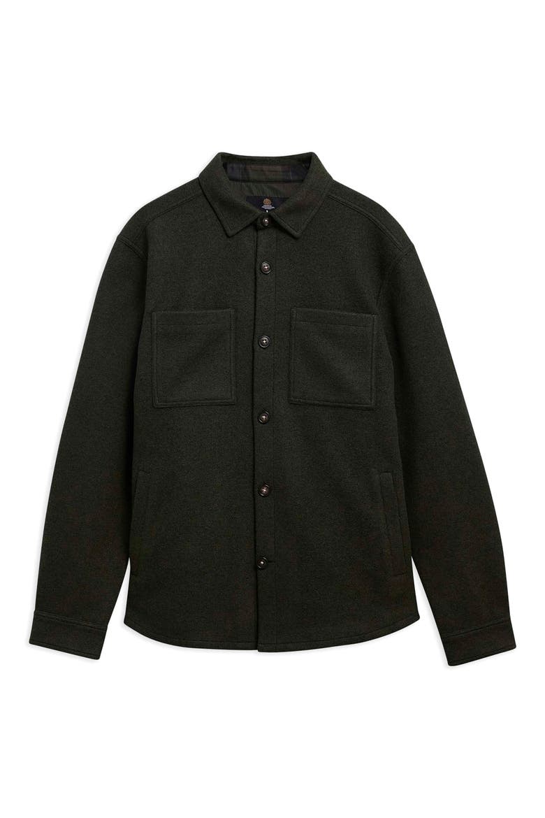 Marltown Wool Blend Shirt Jacket, Alternate, color, SAGE