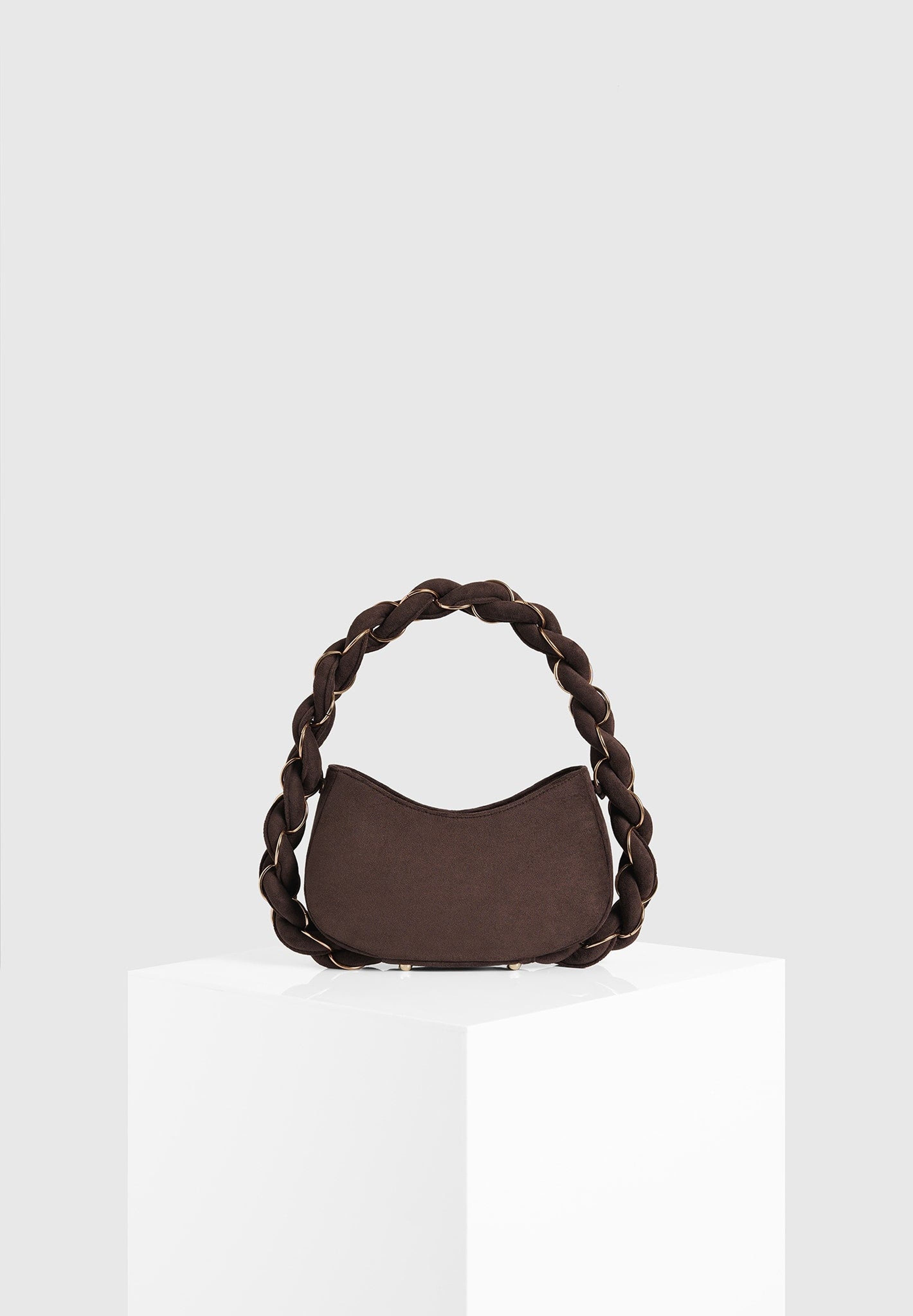 Manière De Voir Somme Suede Handbag, Alternate, color, Brown