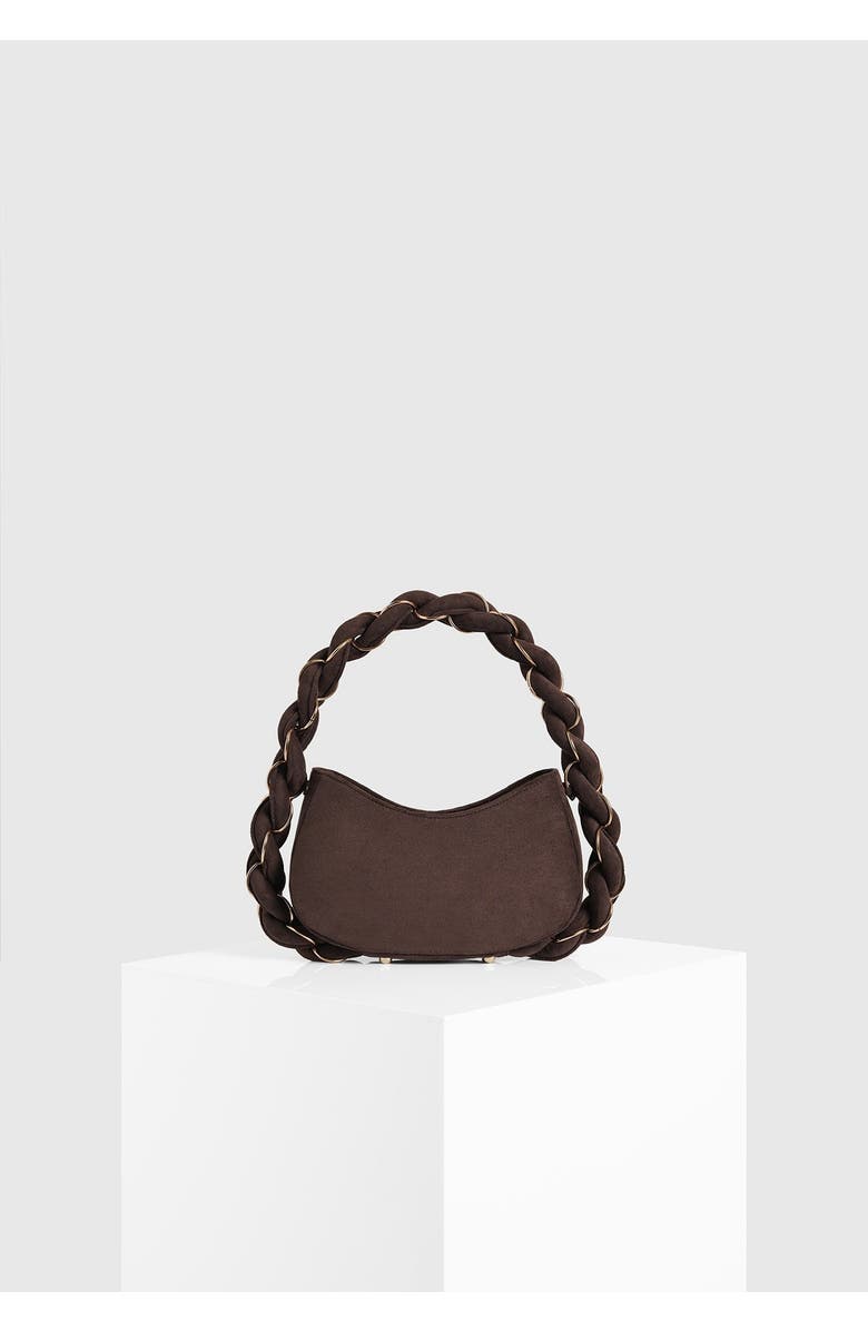 Manière De Voir Somme Suede Handbag, Alternate, color, Brown