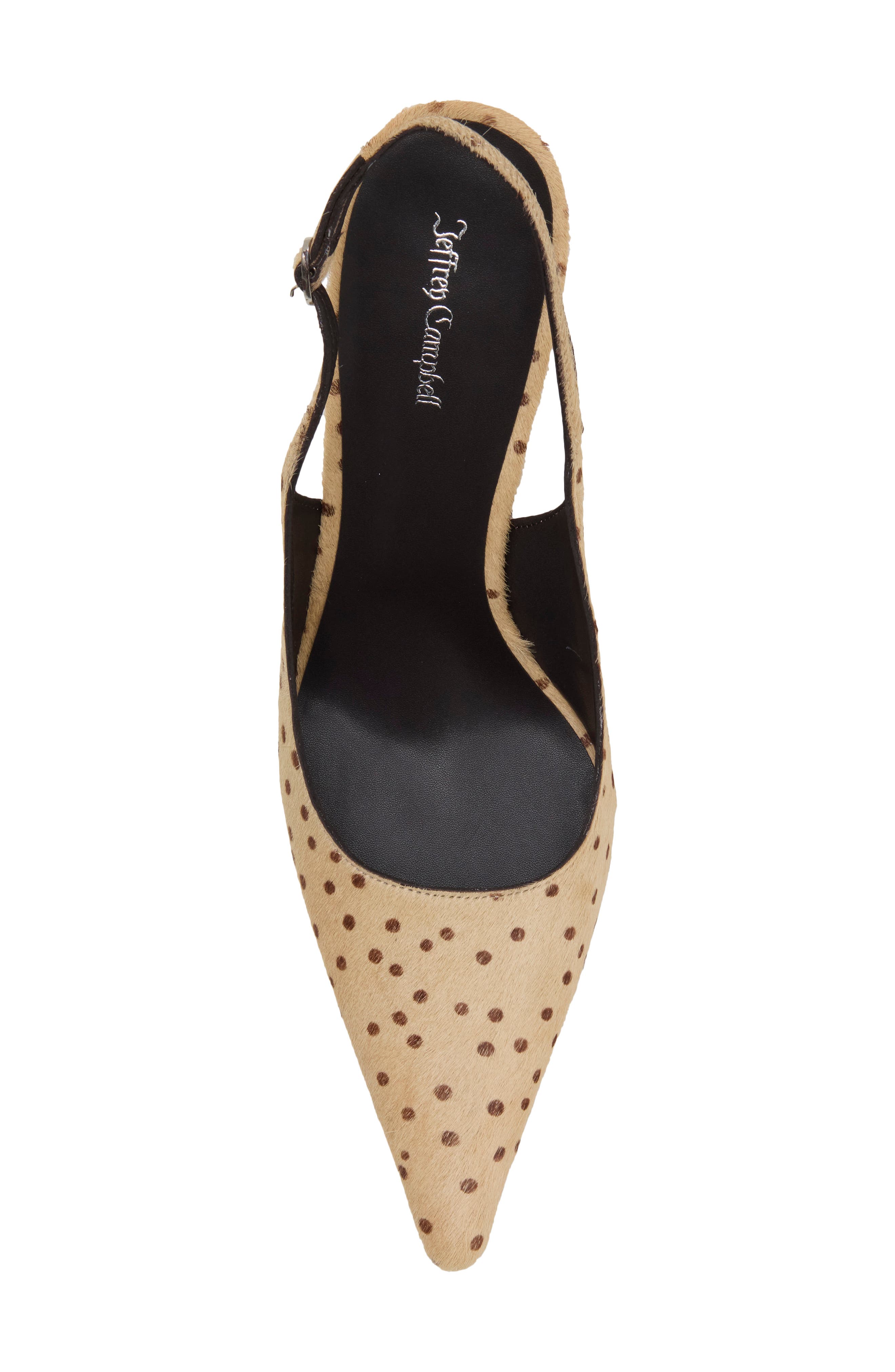 Milly Genuine Calf Hair Slingback Pump, Alternate, color, NATURAL BROWN SPOT CALF HAIR