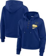WEAR by Erin Andrews Women's WEAR by Erin Andrews Blue St. Louis Blues Waffle-Knit Pullover Hoodie