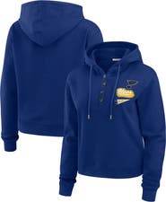 WEAR by Erin Andrews Women's WEAR by Erin Andrews Blue St. Louis Blues Waffle-Knit Pullover Hoodie