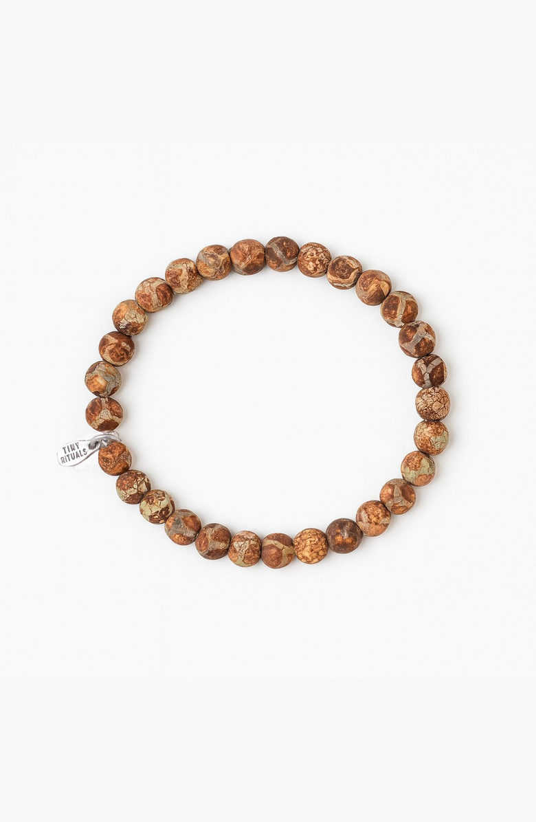 Tiny Rituals Tibetan Honeycomb Agate Energy Bracelet, Alternate, color, Honeycomb Brown