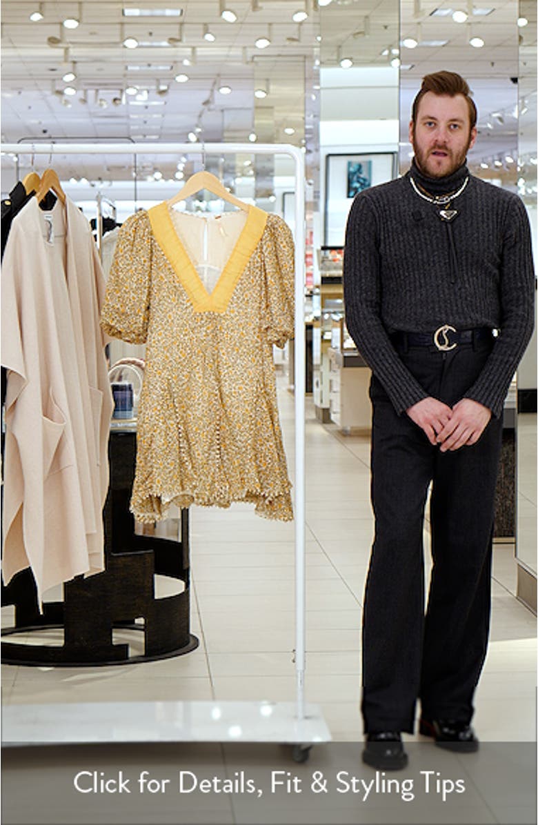 Bali Coral Cotton Blend Minidress, sales video thumbnail